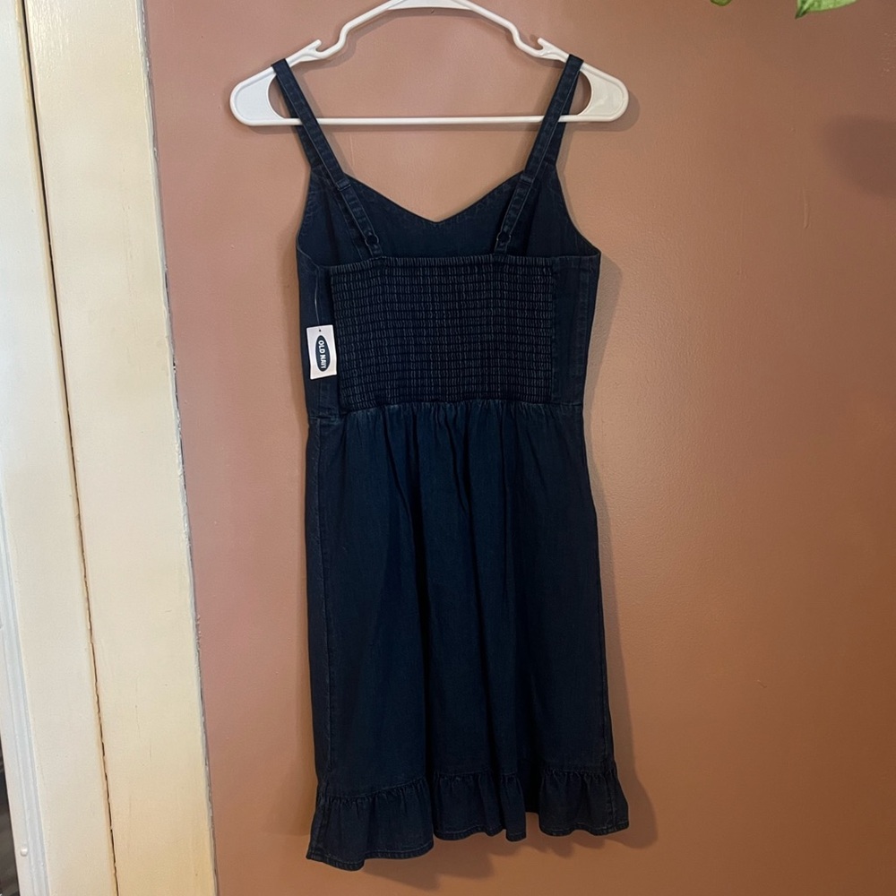 Denim Ruffle Dress - Picture 2 of 8